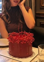 Torta berry con flores