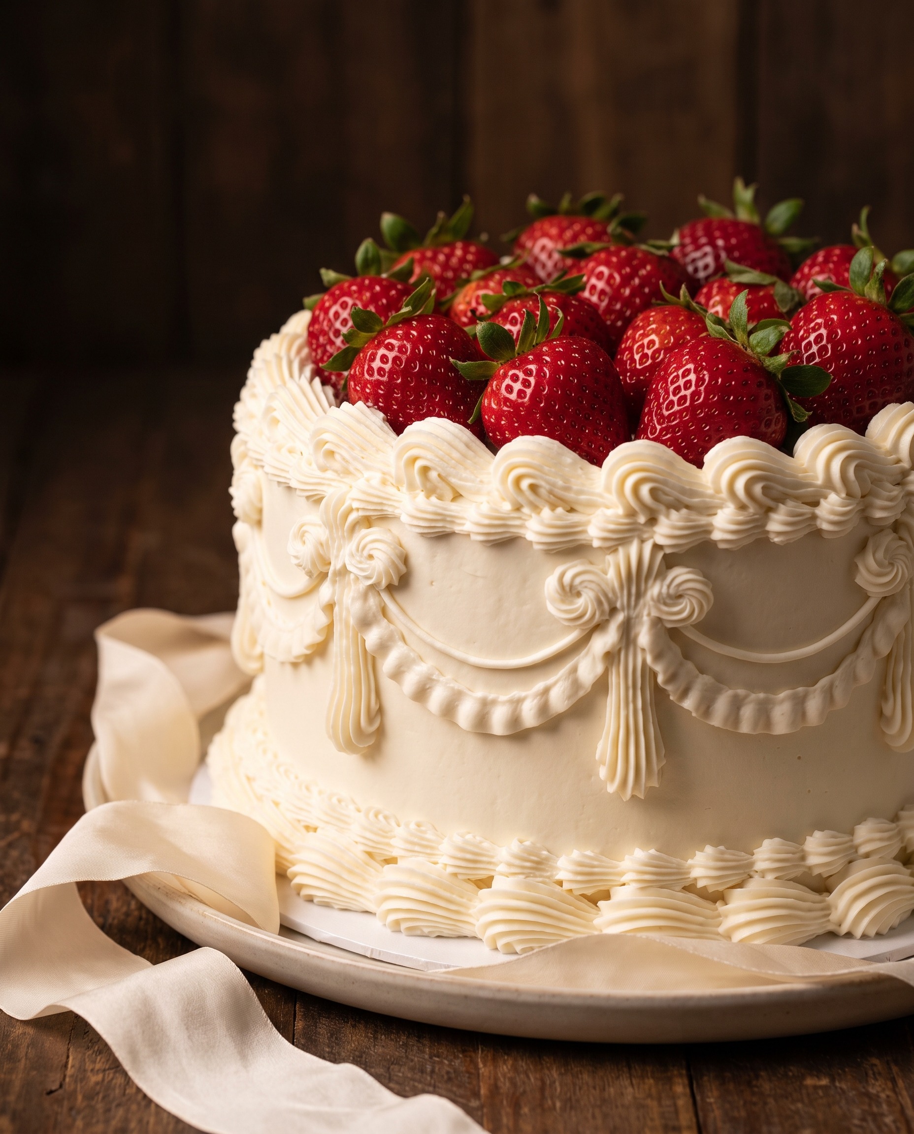Torta lambeth con frutillas